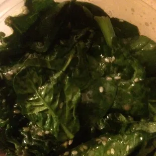 Garlicky spinach!  Delish!