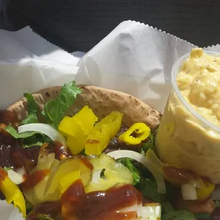 B.B.Q JERK TOFU SANDWICH WITH POTATO SALAD