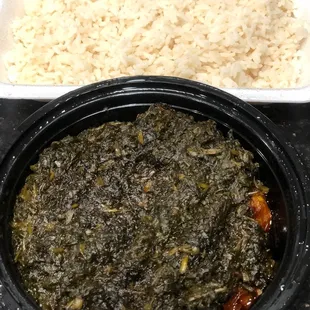 Potatoe Greens w/ Rice