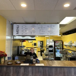 The counter and menu bored and Zoey? I forgot to ask her name. :)