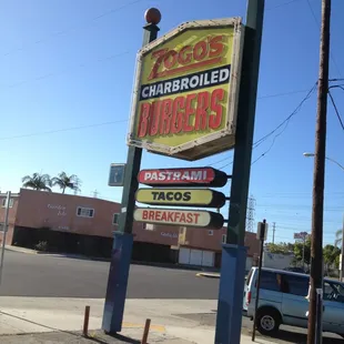 a sign for a restaurant