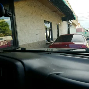 Wating for some delicious food im glad they have a drive thru