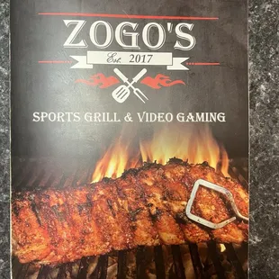Menu cover