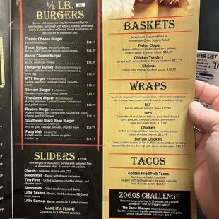Burgers and baskets