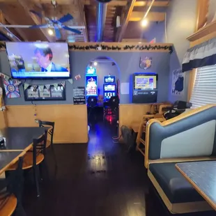 View looking into slots area
