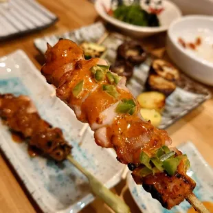 Spicy Chicken thigh, Teriyaki and regular were great too.