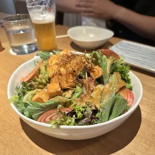 Tofu Salad Crispy Tofu