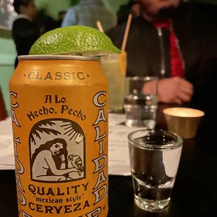 Boilermaker, shot of &quot; mezcal with a lager &quot; shouts out to Ivan Bondarev for the drinks and cocktails
