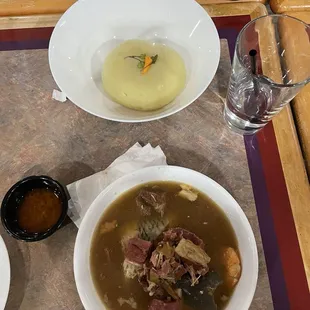 Pepper soup with fufu