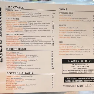 Menu - April 2024