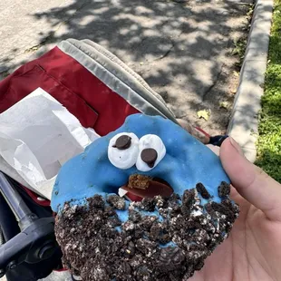 Cookie Monster donut
