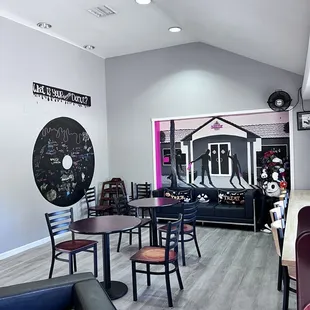 the inside of a restaurant