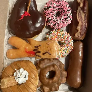 Our first visit - included churro, maple bacon, maple old fashioned and jelly filled chocolate heart one.