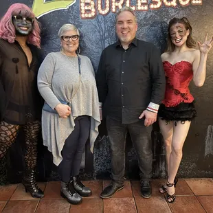 We got to pose with a couple of zombies after the show! Go see it!!