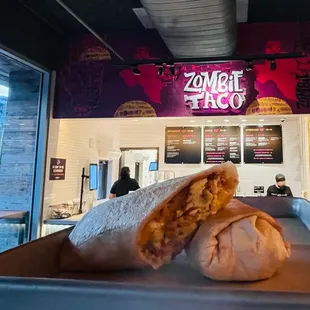 Burritos at Zombie Taco