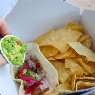 Brain Food Box (chips, 2 sides, and a taco)