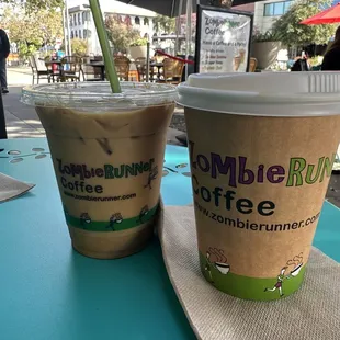 Hot and cold latte
