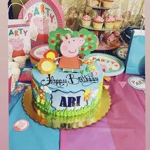 pep the pig birthday cake