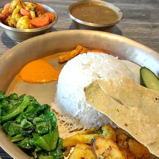 Vegan Vegetable Thakali Thali