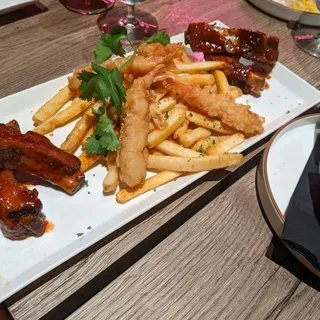 Habanero Ribs and Tempura Shrimp