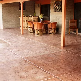 stamped concrete patio