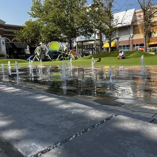Sprinkler fountain for the kids (or adults) to run through
