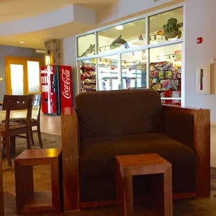 Here is the HUGE chair for you with side table. That chair is so huge, definitely can fit 2 of me!!  (9/07/2016)