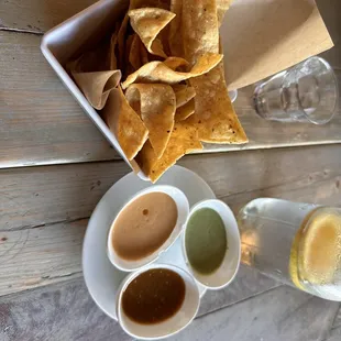 Chips and Tres Salsas