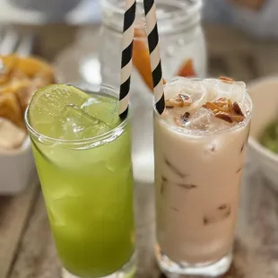 Seasonal Cucumber Limeade agua fresca and  Almond Horchata
