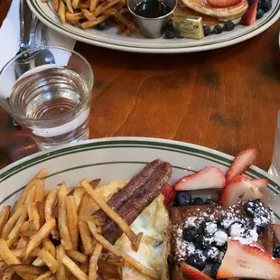 two plates of food