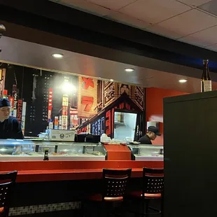 a view of the counter area