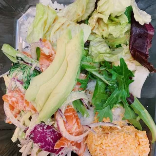 Garlic Chili Salmon Poke Bowl