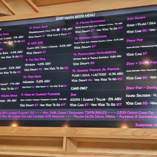 menu as of 9/13/22