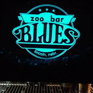 the logo of a bar called blues