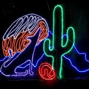nice southwestern themed light display