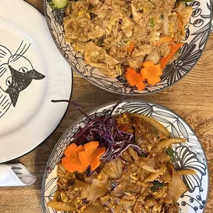Thai Fried Rice and Pad Kee Mao (Drunken Noodle)