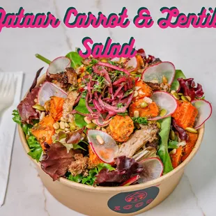 Zataar Carrot &amp; Lentil Salad