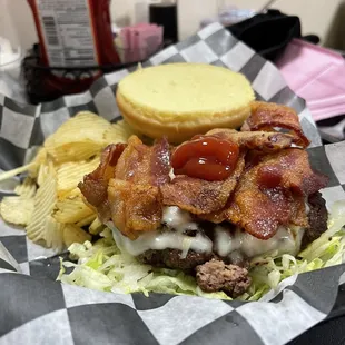 Bacon Cheeseburger - fresh made patty.