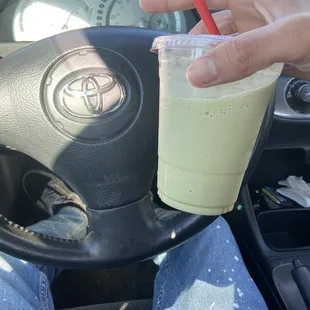 Matcha cream Smoothie 16oz (vegan) w/ sea moss &amp; chlorella