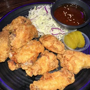 Fried Chicken Wings, Sweet &amp; Spicy Sauce on the side
