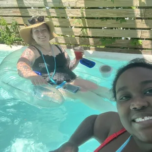 Bestie and I in the adult lazy River