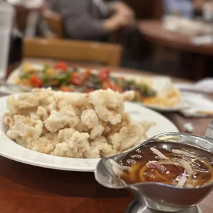 a plate of food on a table