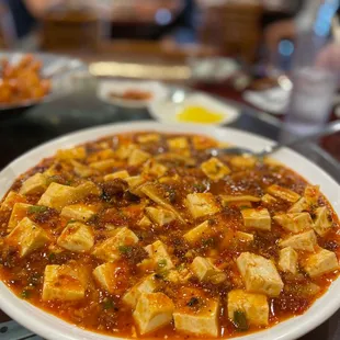 Mapo Tofu - the bacon gives it a smoky flavor