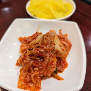 Complimentary kimchi.