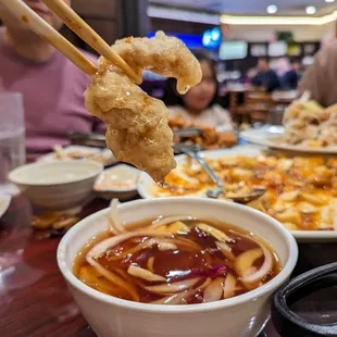 Chopssal Tang Soo Yuk. $21.95. Fried pork with sweet rice flour with sweet and sour sauce.