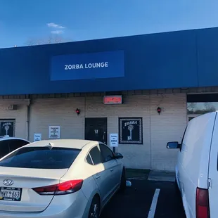 a car parked in a parking lot