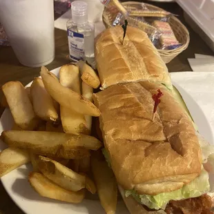 Sub Club with fries