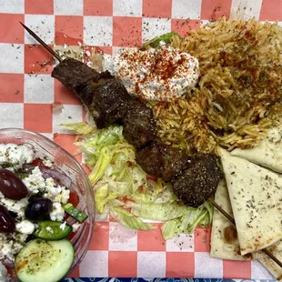 Lamb Skewer meal