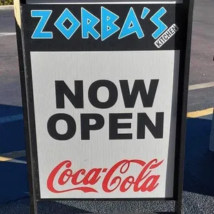 a now open sign