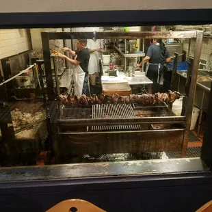Spit roasted meats